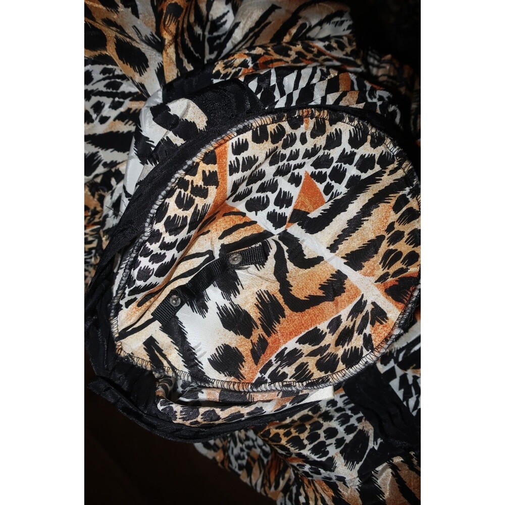 VTG Diane Freis Animal Print Cheetah Dress 3 Pc Set Blouse Skirt Georgette L/XL - Picture 15 of 16
